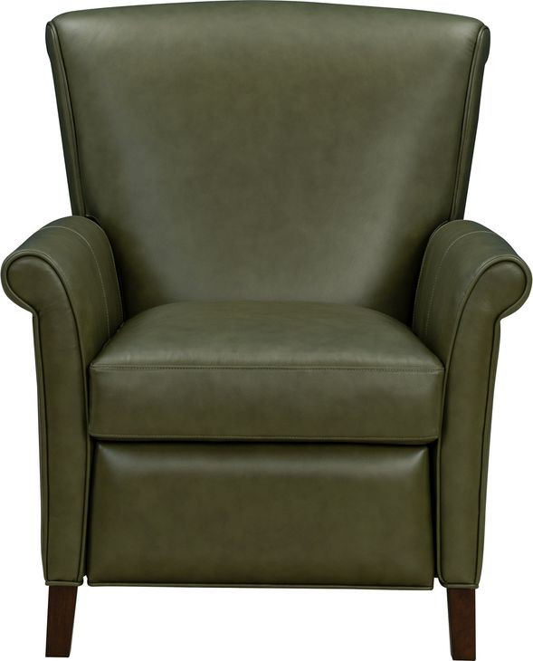 Phoebe Dobbs Sage Leather Push Thru The Arms Recliner