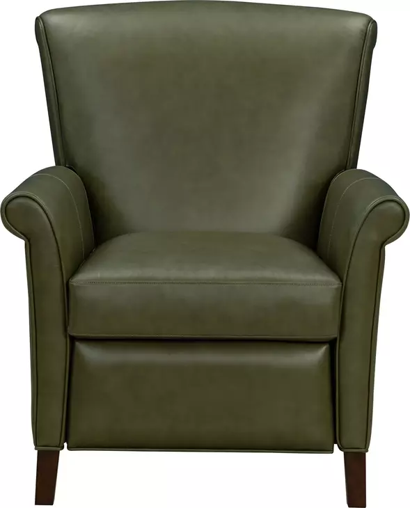 Phoebe Dobbs Sage Leather Push Thru The Arms Recliner