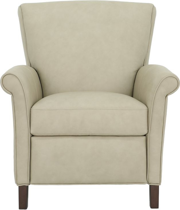 Phoebe Cashmere Stone Leather Push Thru The Arms Recliner
