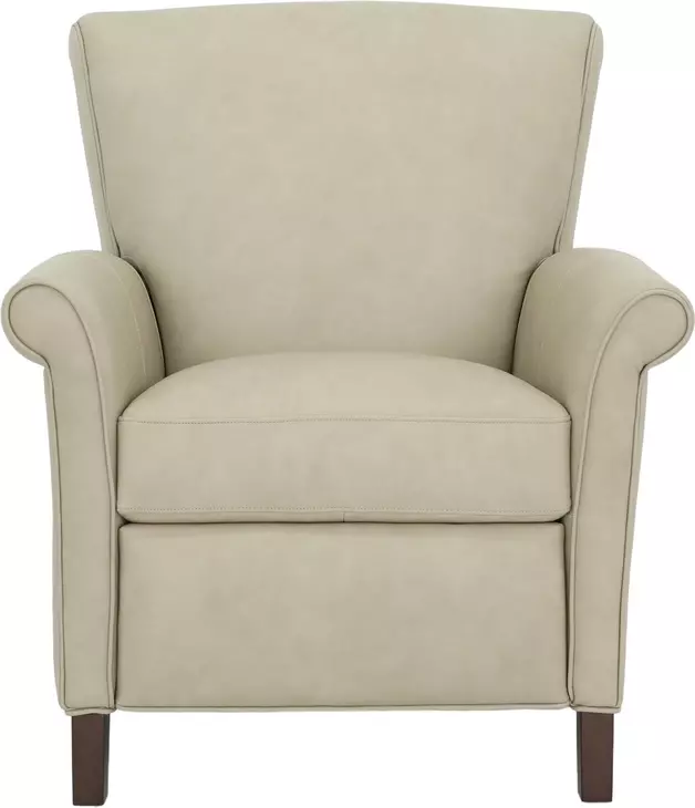 Phoebe Cashmere Stone Leather Push Thru The Arms Recliner