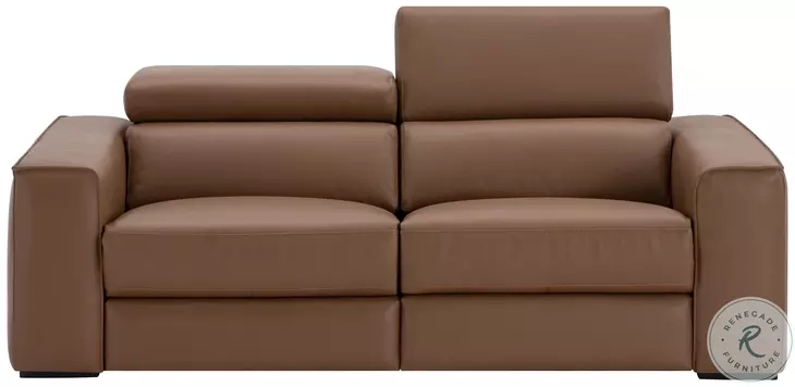 Picasso Caramel Leather Motion 82" Loveseat