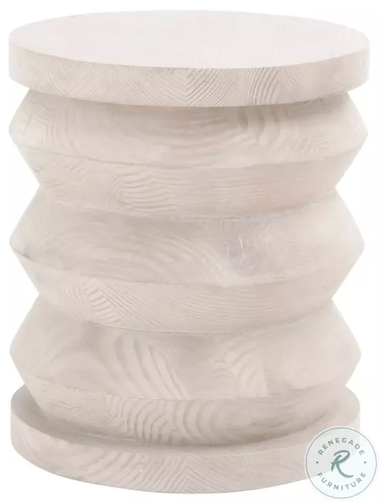 Pier White Wash Pine Accent Table