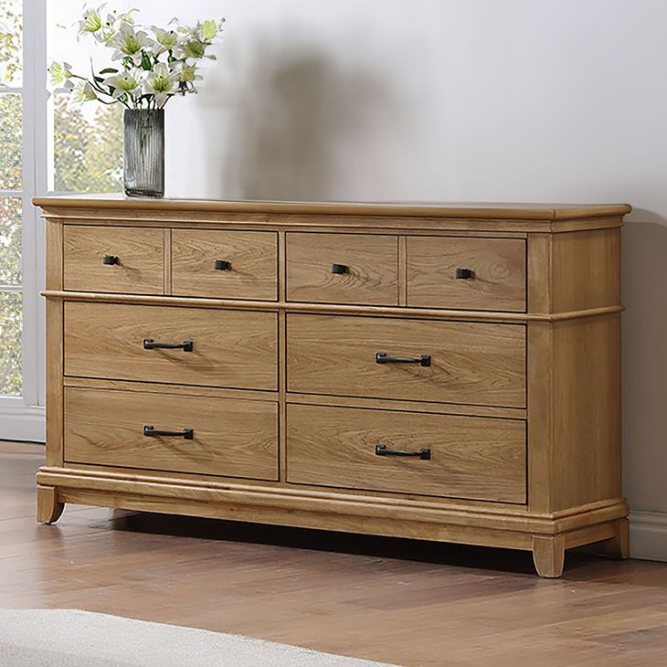 Sunstone Honey Brown 6 Drawer Dresser