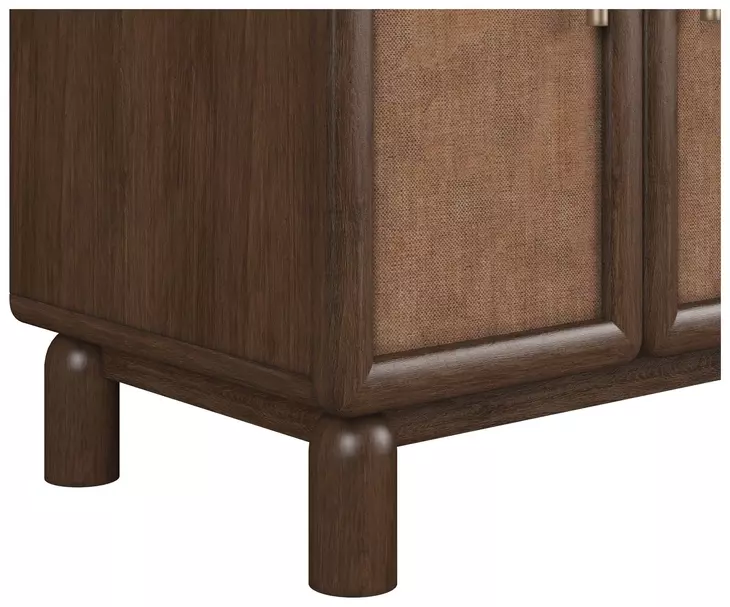 Verge Handcrafted Walnut 2 Door Nightstand