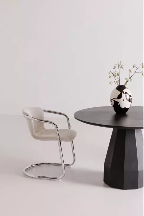 Freeman Blended Cream Upholstered Dining Chair Set of 2