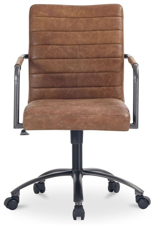 Roy Brown Leather Upholstered Office Chair
