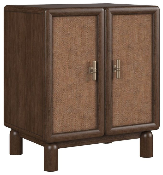 Verge Handcrafted Walnut 2 Door Nightstand