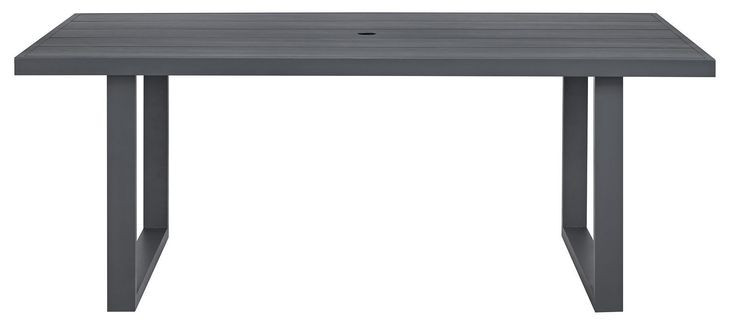 Fresca Dark Gray 77" Outdoor Rectangular Dining Table