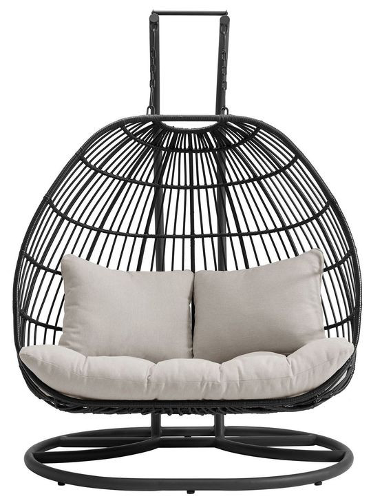 Fresca Beige Upholstered Outdoor Double Swing Chair