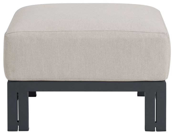 Fresca Beige Outdoor Upholstered Square Ottoman