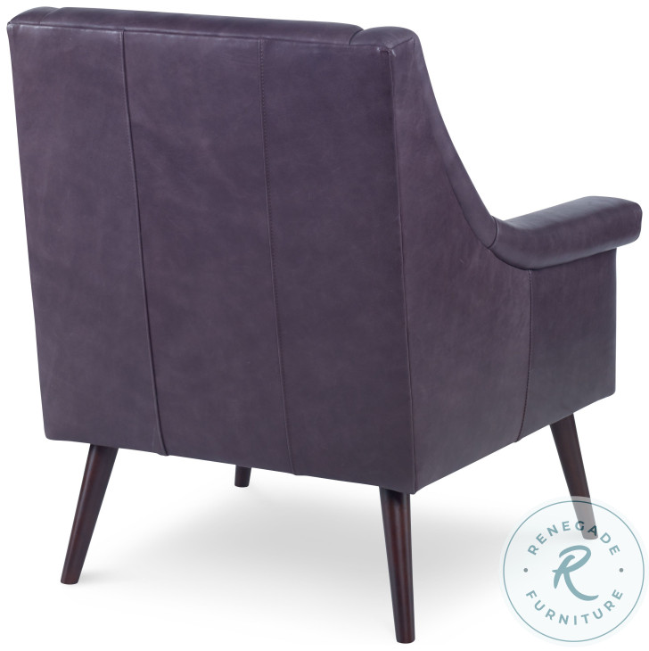 Vinton Gray Aniline Leather Chair