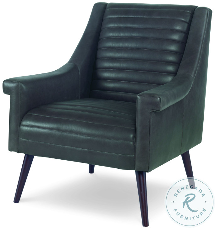 Vinton Gray Aniline Leather Chair