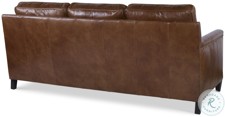 Ruskin Brown Leather 80" Sofa