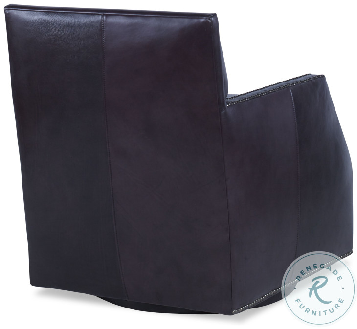 Bryson Black Semi Aniline Swivel Chair