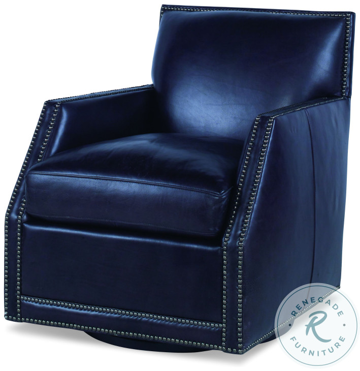 Bryson Black Semi Aniline Swivel Chair