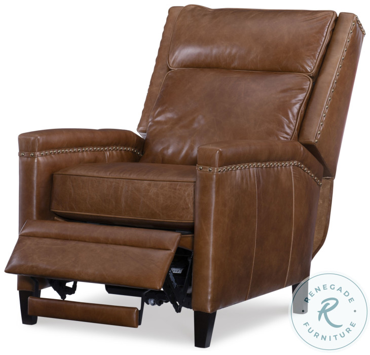 Bernard Brown Aniline Leather Electric Recliner