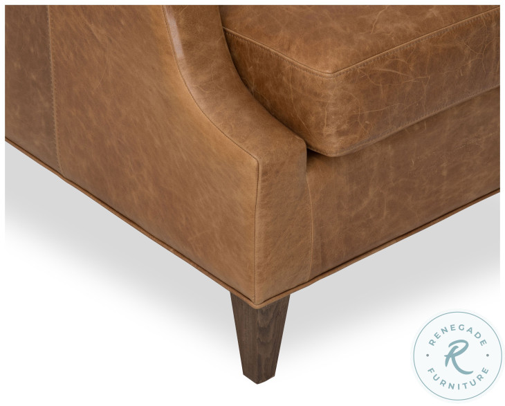 Cecily Chestnut Full Grain Leather Chair