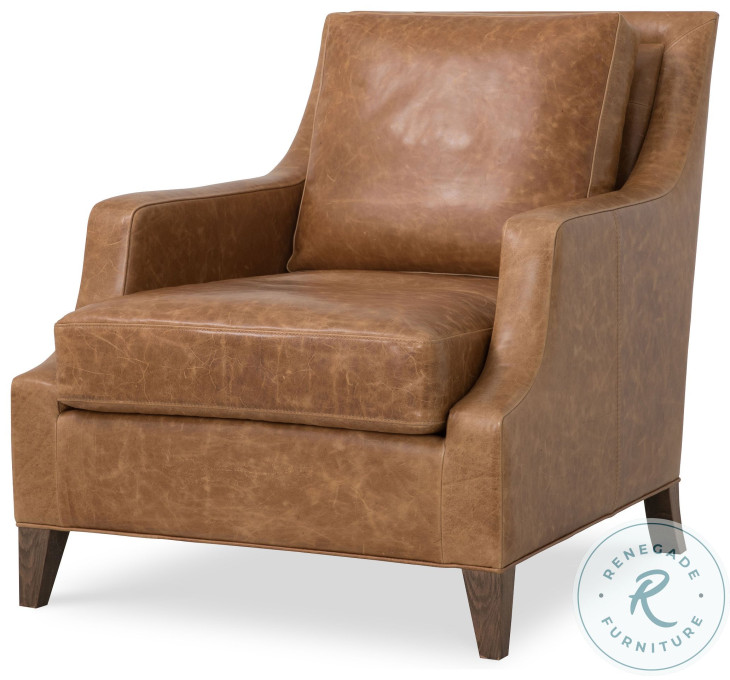 Cecily Chestnut Full Grain Leather Chair