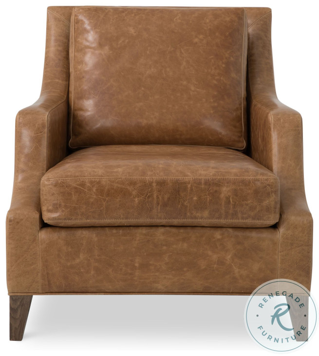 Cecily Chestnut Full Grain Leather Chair