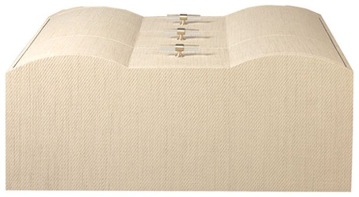 Plymouth Beige Natural Grasscloth 3 Drawer Chest