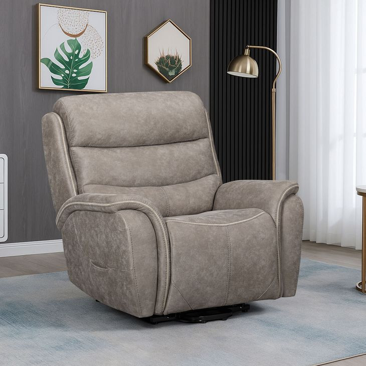 Kamari Gray Power Lift Recliner with Heat and Massage