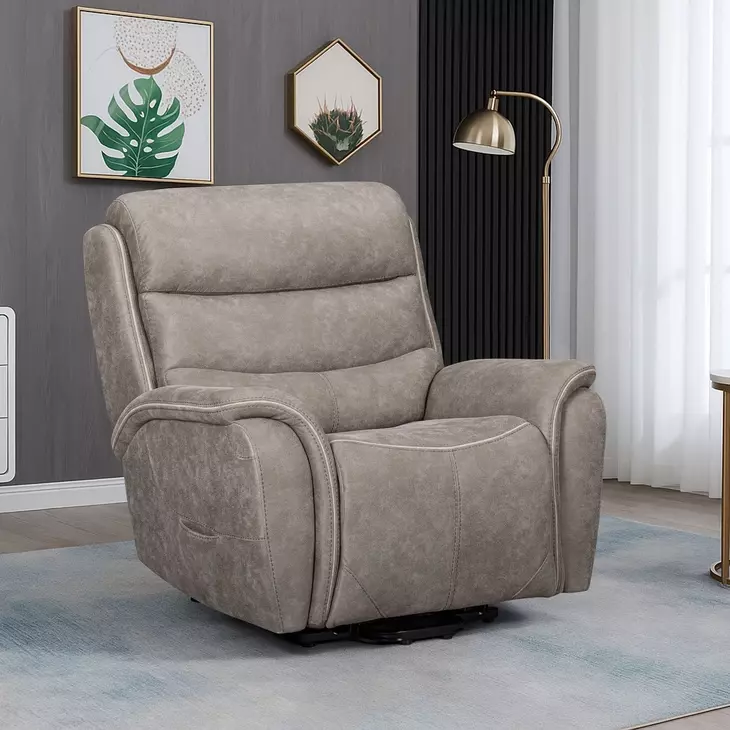 Kamari Gray Power Lift Recliner with Heat and Massage