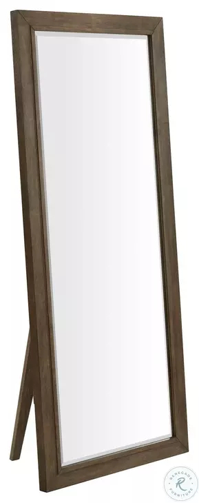 Preston Weathered Vintage Oak Floor Mirror