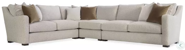 Ventura Beige 4 Piece Fabric Sectional