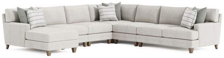 Mila Beige 6 Piece Modular Sectional with Pillows