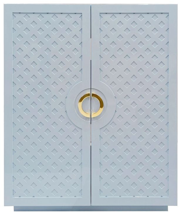 Poppy Light Blue 2 Door Accent Cabinet