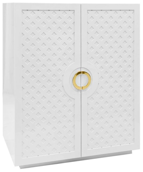 Poppy White 2 Door Accent Cabinet