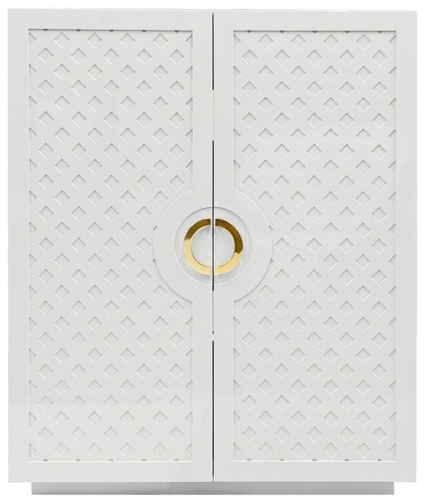 Poppy White 2 Door Accent Cabinet