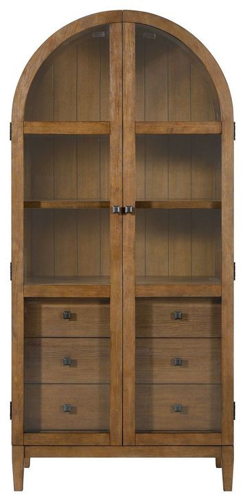 Beth Brown Oak Display Cabinet