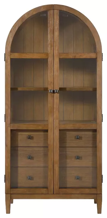 Beth Brown Oak Display Cabinet