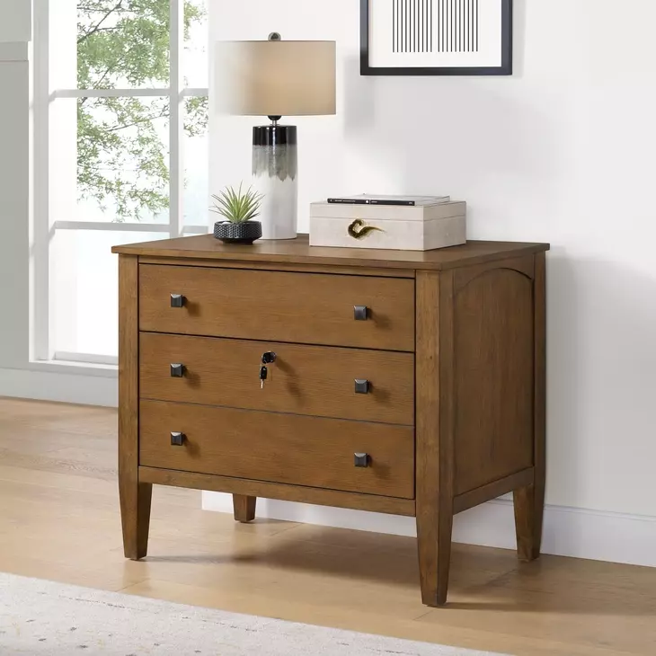 Beth Brown Oak File Cabinet