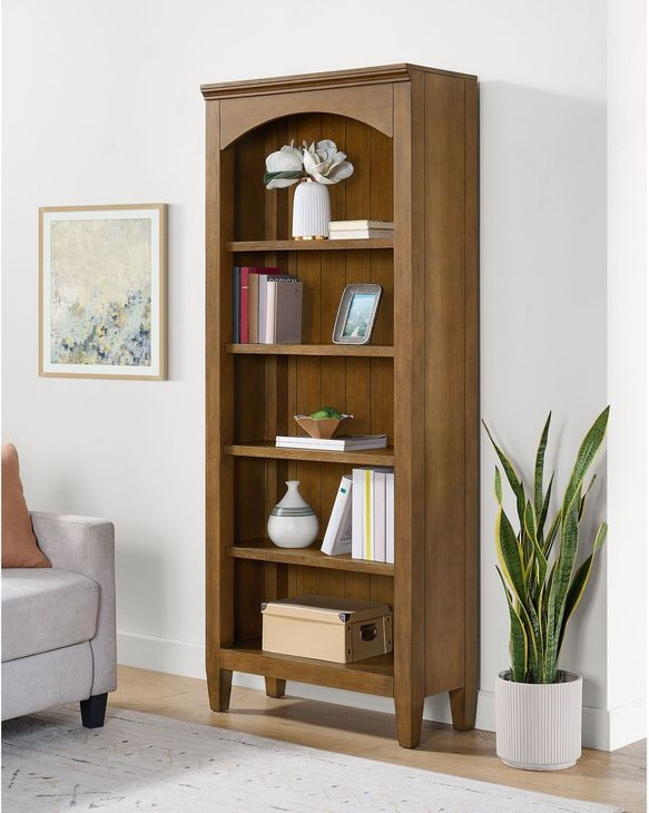 Beth Brown Oak Open Bookcase