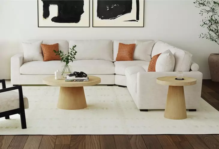 Canal Natural Round End Table
