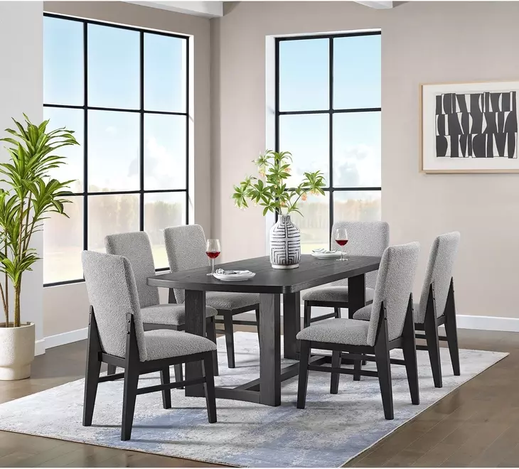 Canal Black 78" Rectangular Dining Table