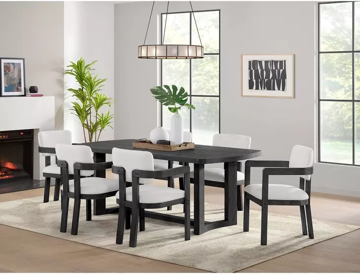 Canal Black 78" Rectangular Dining Table