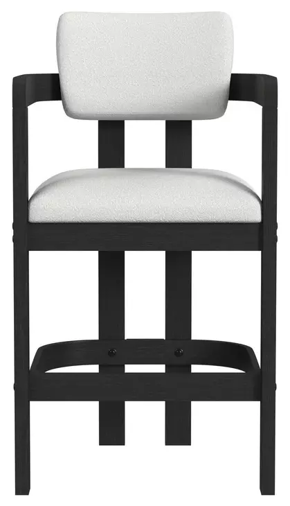 Canal White Upholstered Bar Stool Set of 2