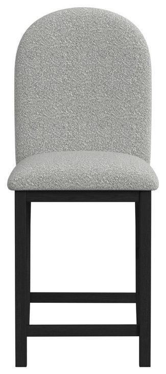 Canal Gray Upholstered Round Back Bar Stool Set of 2
