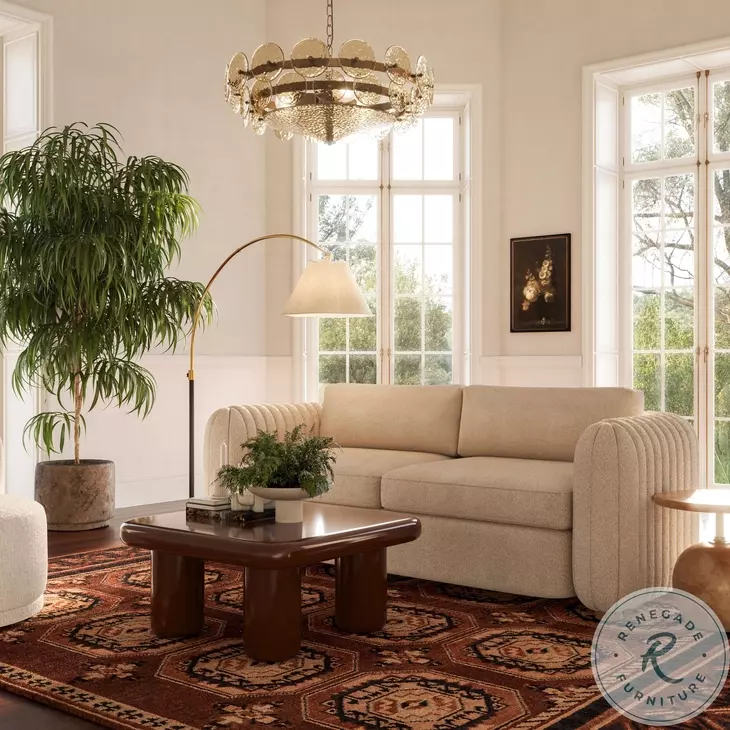 Porto Honey Boucle 90" Sofa