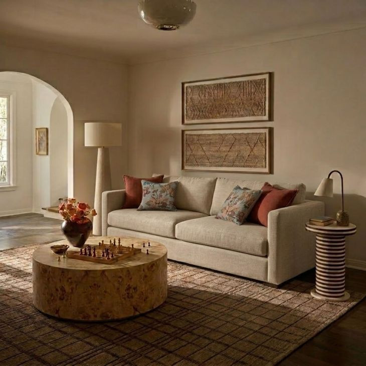 Portsmouth Sand Textured Chenille Sofa
