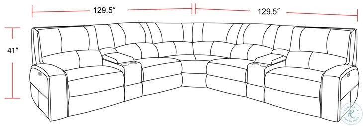 Fleet Bourbon Leather 7 Piece Modular Power Reclining Sectional