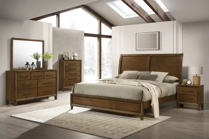 Ballard Walnut Rectangular Dresser Mirror