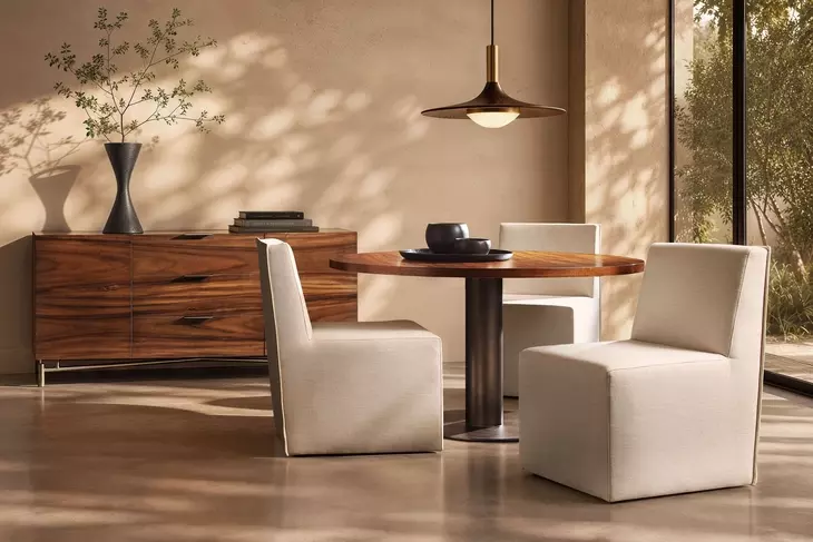 Brasea Lume and Tungsten 54" Round Dining Table