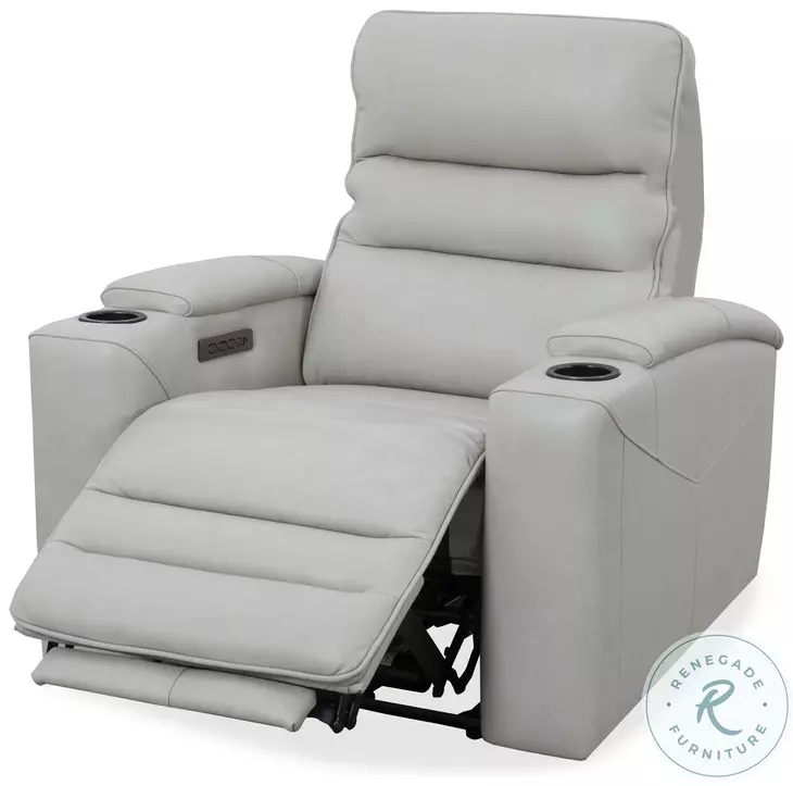Norell Stone Leather Zero Gravity Power Recliner