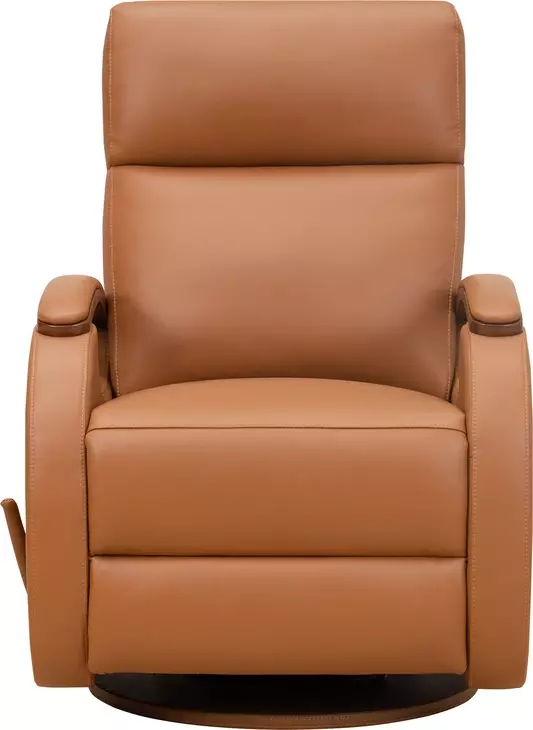 Pratt Carleigh Sand Leather Swivel Glider Recliner