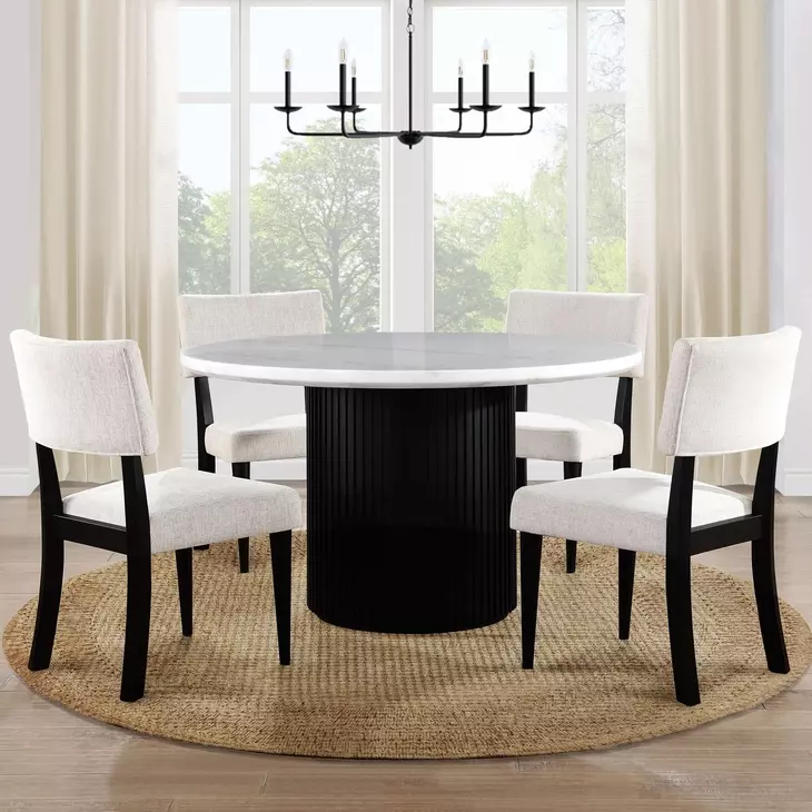 Colvin White 52" Round Dining Table