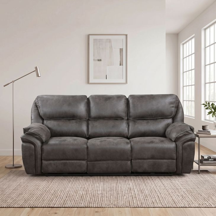 Proctor Gray Double Power Reclining Sofa